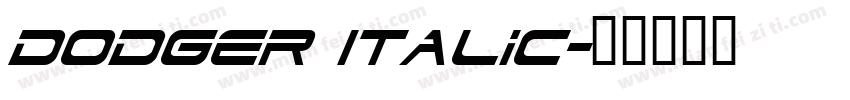 Dodger Italic字体转换